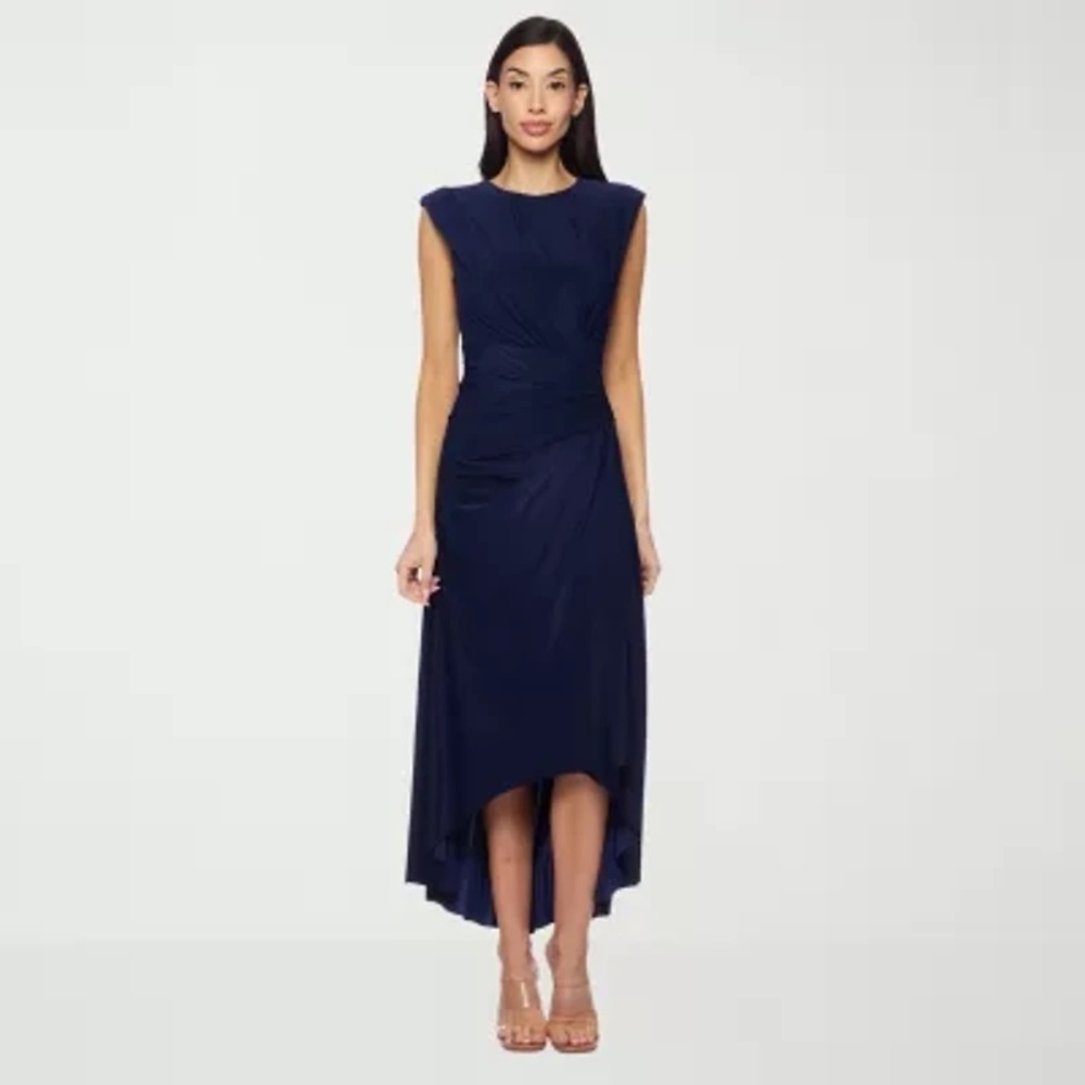 Elegant Navy High Low Dress - Picture 8 of 9